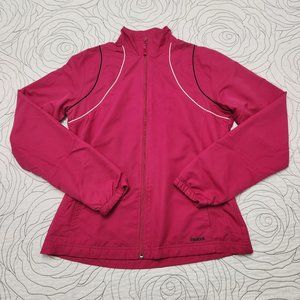 [S] Pink Zip Up Reebok Windbreaker Jacket